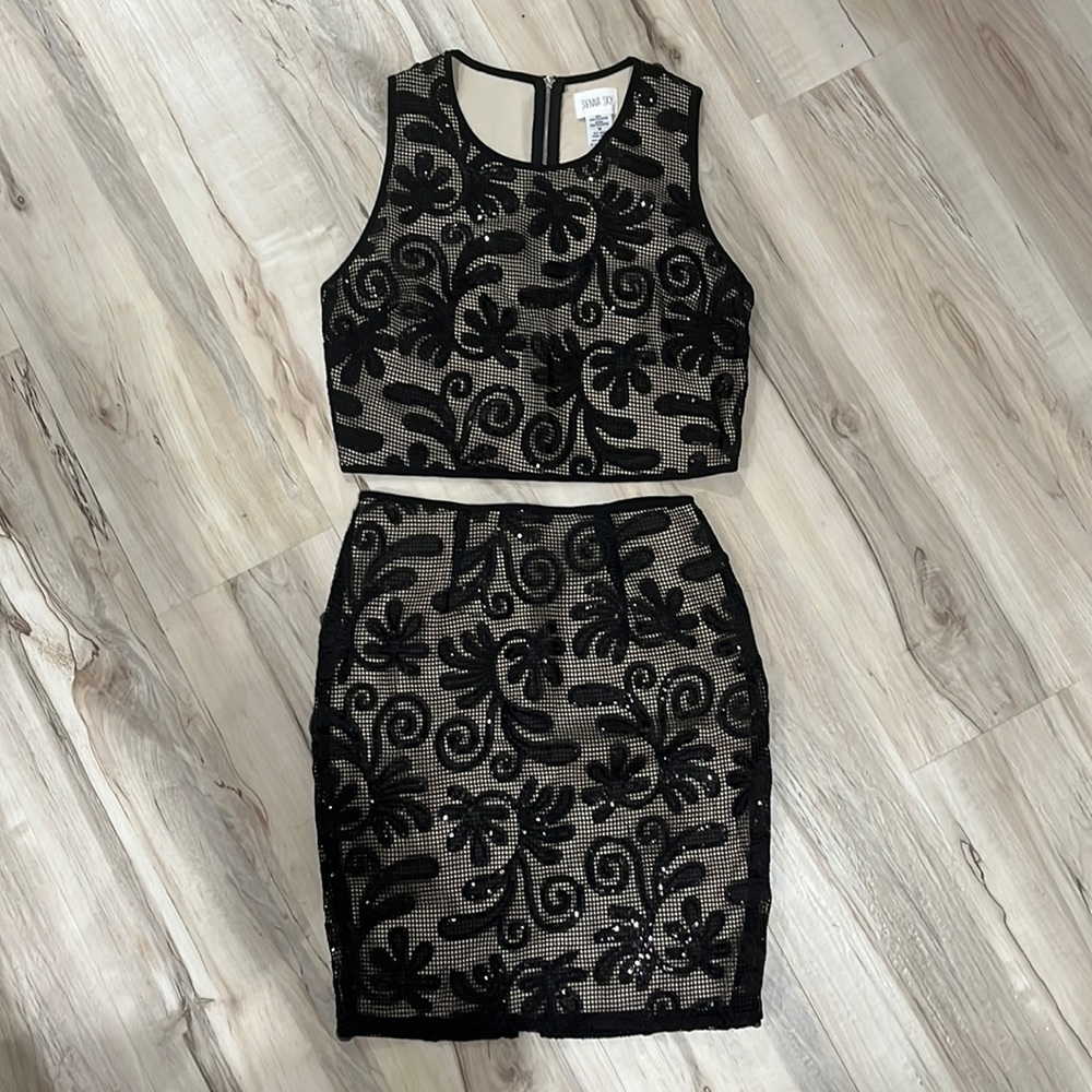 Two Piece Sequin Outfit